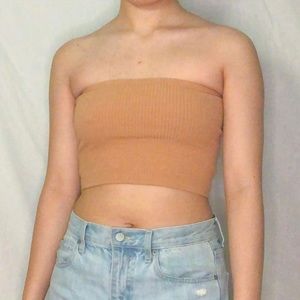 Urban outfitters beige ribbed tube top